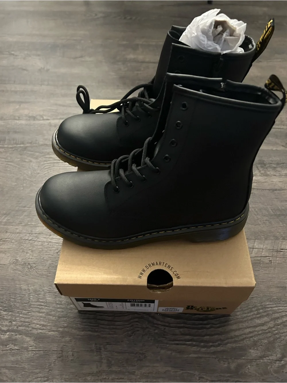 Dr. Martens Black Lace-Up Kids Combat Boot